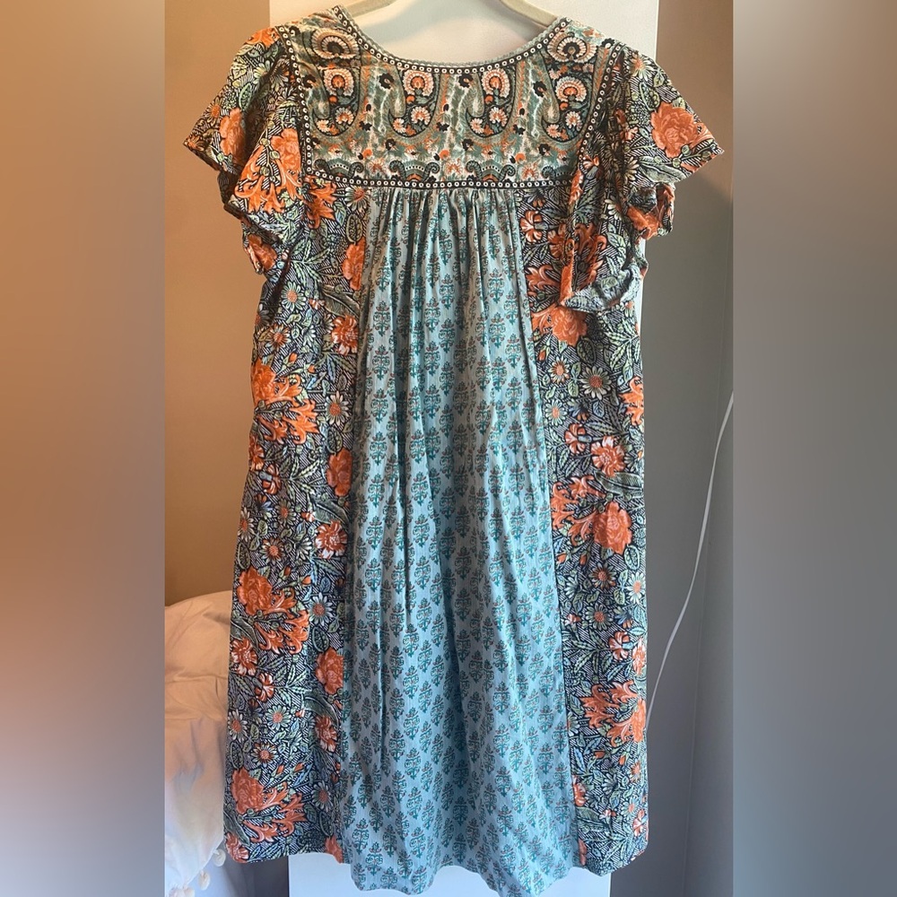 Anthropologie Floral Mini Swing Dress - Picture 6 of 8